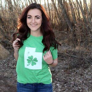 Green Utah Shamrock Short Sleeve Tee St. Patrick's